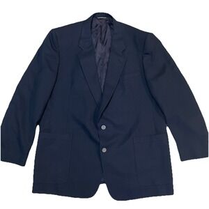 Christian Dior Monsieur Pure Virgin Wool Blazer 2 Button‎ Navy Blue Sport Coat